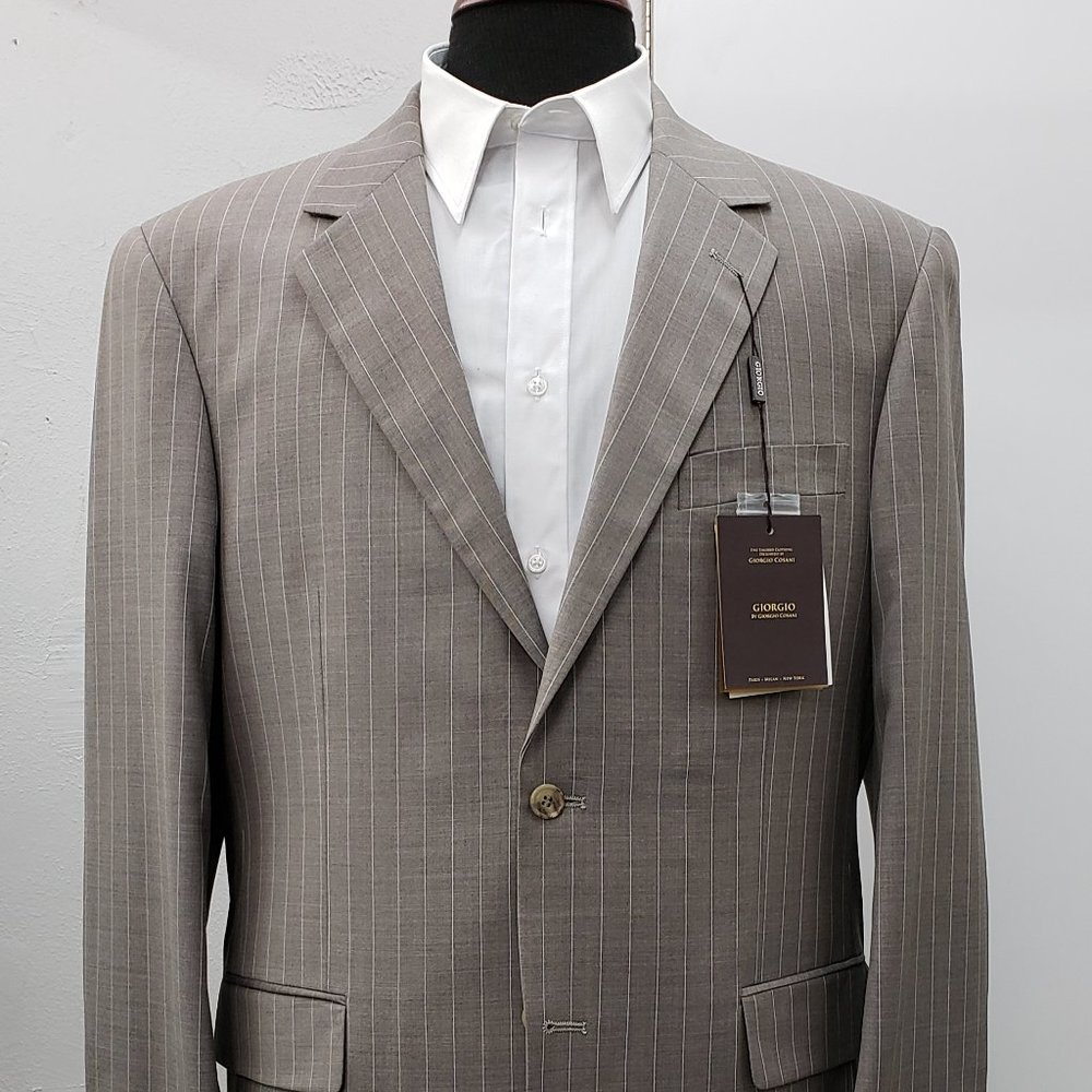 Giorgio Cosani Two Button Striped Wool Suit